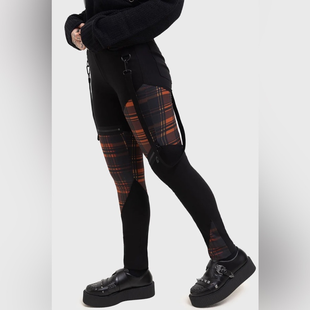 Killstar Plaid Cargo Pants - Picture 3 of 12
